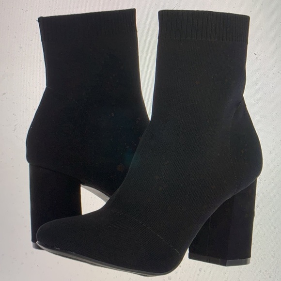 Mia Erika Black Stretch Booties Size 11 - Picture 1 of 12